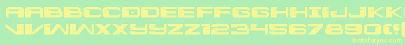 Interdictionexpand Font – Yellow Fonts on Green Background