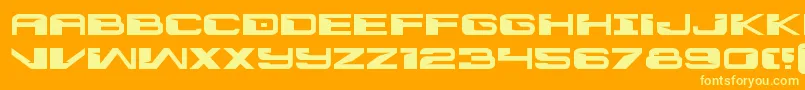 Interdictionexpand Font – Yellow Fonts on Orange Background