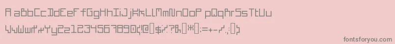 フォントCubiccoremono – ピンクの背景に灰色の文字