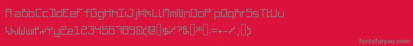 フォントCubiccoremono – 赤い背景に灰色の文字