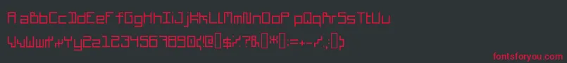 Шрифт Cubiccoremono – красные шрифты на чёрном фоне