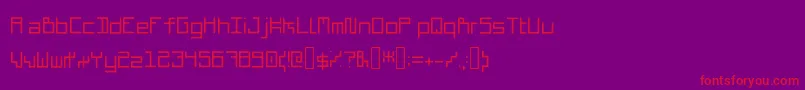 Cubiccoremono Font – Red Fonts on Purple Background