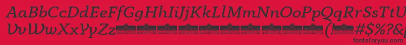 AnaphoraBookItalicTrial Font – Black Fonts on Red Background