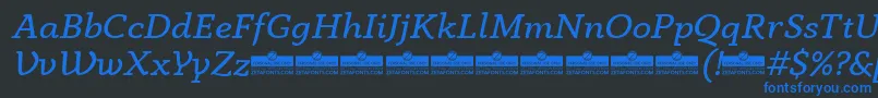 AnaphoraBookItalicTrial Font – Blue Fonts on Black Background