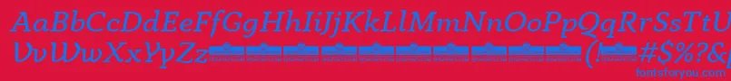 fuente AnaphoraBookItalicTrial – Fuentes Azules Sobre Fondo Rojo