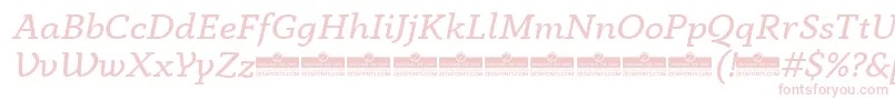 AnaphoraBookItalicTrial Font – Pink Fonts on White Background