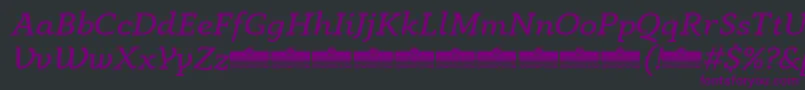 AnaphoraBookItalicTrial Font – Purple Fonts on Black Background