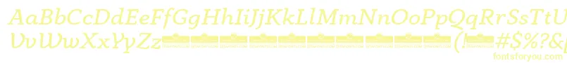 AnaphoraBookItalicTrial Font – Yellow Fonts on White Background