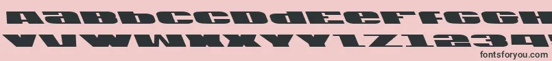 U.S.A.Left Font – Black Fonts on Pink Background