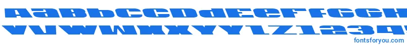 U.S.A.Left Font – Blue Fonts on White Background