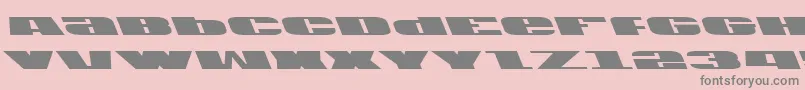 U.S.A.Left Font – Gray Fonts on Pink Background