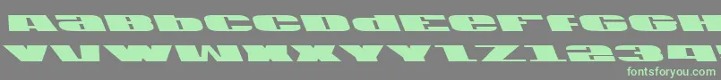 フォントU.S.A.Left – 灰色の背景に緑のフォント