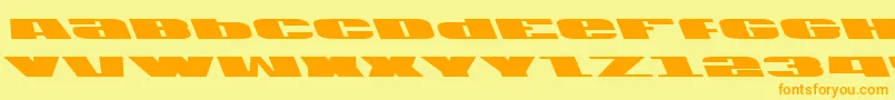 U.S.A.Left Font – Orange Fonts on Yellow Background