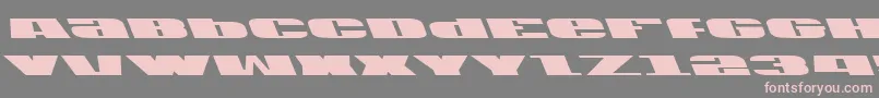 フォントU.S.A.Left – 灰色の背景にピンクのフォント