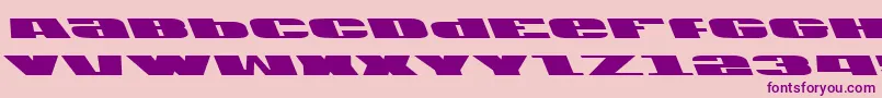 U.S.A.Left Font – Purple Fonts on Pink Background