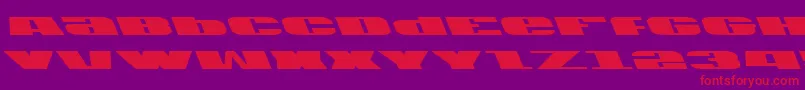 fuente U.S.A.Left – Fuentes Rojas Sobre Fondo Morado