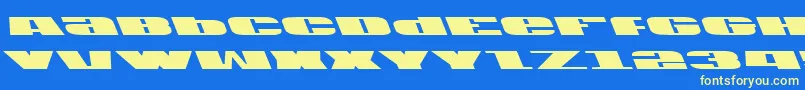 Czcionka U.S.A.Left – żółte czcionki na niebieskim tle