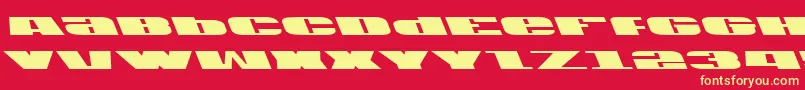 Шрифт U.S.A.Left – жёлтые шрифты на красном фоне