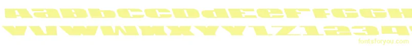 Czcionka U.S.A.Left – żółte czcionki na białym tle