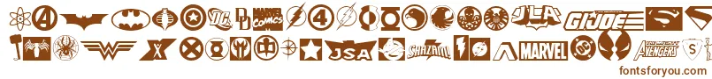 Шрифт Hallheroes11 – коричневые шрифты на белом фоне
