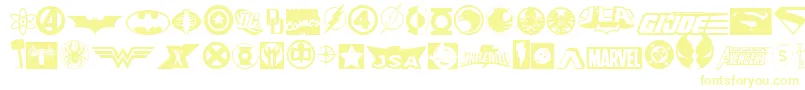 Шрифт Hallheroes11 – жёлтые шрифты