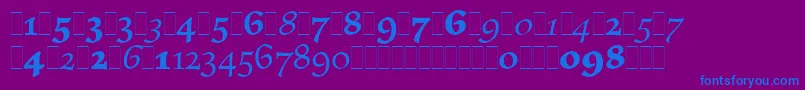 ElysiumOsFiguresLetPlain.1.0 Font – Blue Fonts on Purple Background