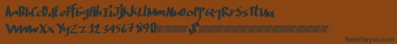 Digitalriver Font – Black Fonts on Brown Background