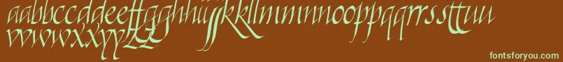 Killigra Font – Green Fonts on Brown Background