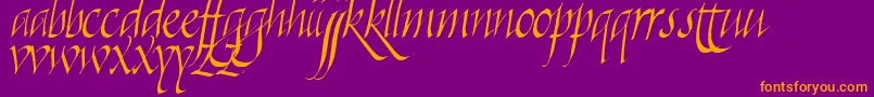 Killigra Font – Orange Fonts on Purple Background