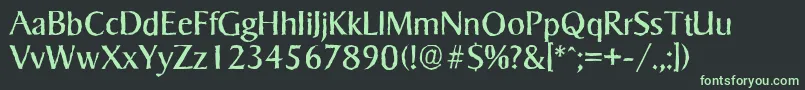 Шрифт SigvarantiqueRegular – зелёные шрифты на чёрном фоне