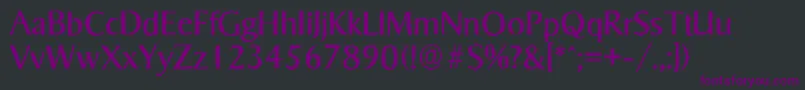 Шрифт SigvarantiqueRegular – фиолетовые шрифты на чёрном фоне