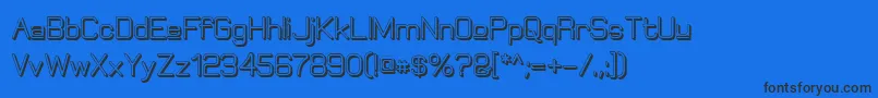 ElgethyUpperBoldOffset Font – Black Fonts on Blue Background