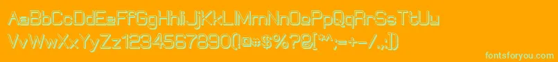 ElgethyUpperBoldOffset Font – Green Fonts on Orange Background