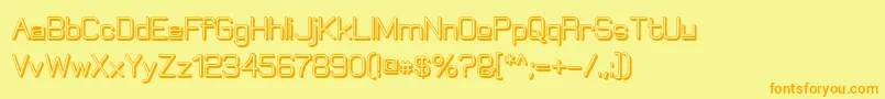 ElgethyUpperBoldOffset Font – Orange Fonts on Yellow Background