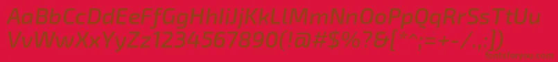 Exo2.0Mediumitalic Font – Brown Fonts on Red Background