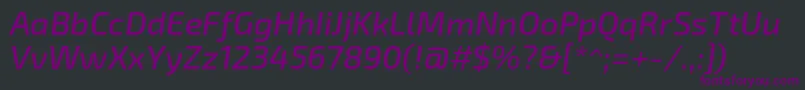 fuente Exo2.0Mediumitalic – Fuentes Moradas Sobre Fondo Negro