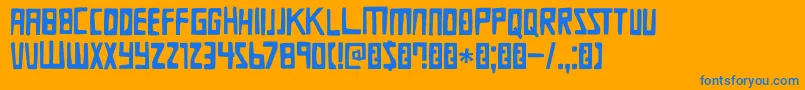 DkDieBruecke Font – Blue Fonts on Orange Background