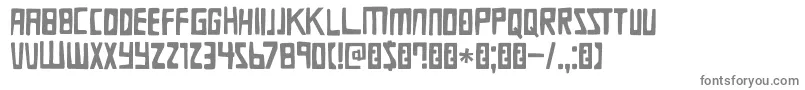 DkDieBruecke-fontti – harmaat kirjasimet valkoisella taustalla