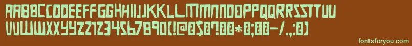 DkDieBruecke Font – Green Fonts on Brown Background
