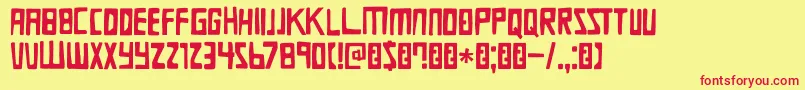 DkDieBruecke Font – Red Fonts on Yellow Background