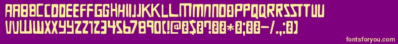 DkDieBruecke Font – Yellow Fonts on Purple Background