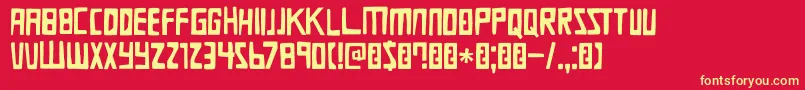 DkDieBruecke Font – Yellow Fonts on Red Background