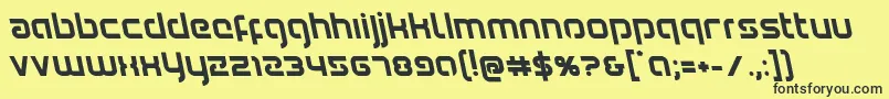 Youngerbloodboldleft Font – Black Fonts on Yellow Background