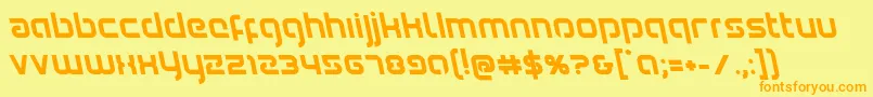 Youngerbloodboldleft Font – Orange Fonts on Yellow Background