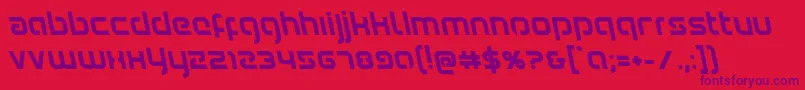 Youngerbloodboldleft Font – Purple Fonts on Red Background