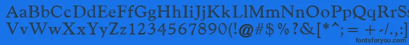 GoudiHandfooled Font – Black Fonts on Blue Background