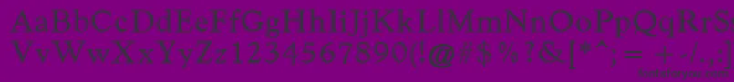 フォントGoudiHandfooled – 紫の背景に黒い文字