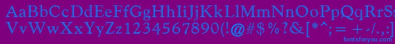 GoudiHandfooled Font – Blue Fonts on Purple Background