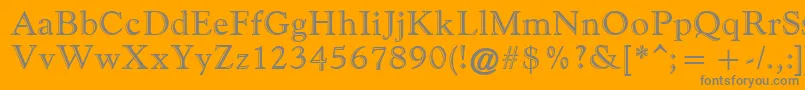 GoudiHandfooled Font – Gray Fonts on Orange Background