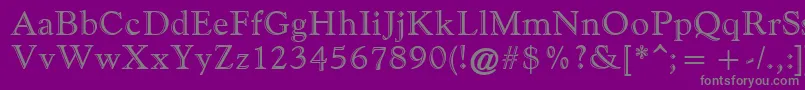 Police GoudiHandfooled – polices grises sur fond violet